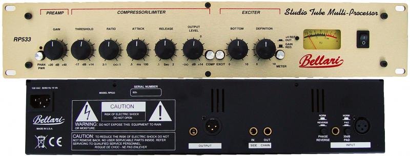 Rolls RP533 Bellari Studio Tube Multi-Processor for Pre-Amplification & Dynamics