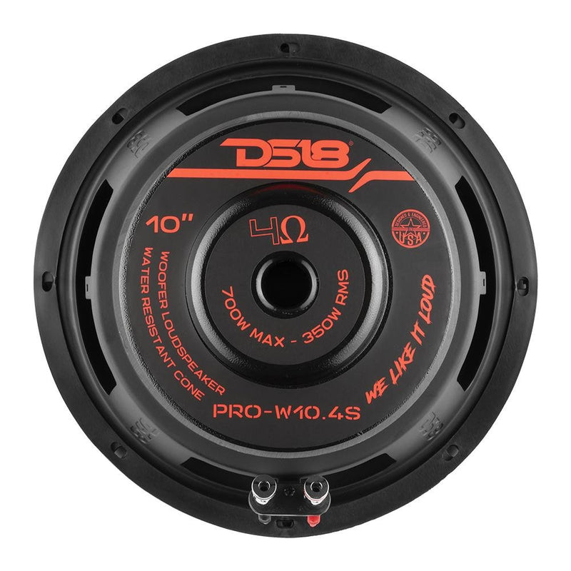 DS18 PRO 10" 700 Watts 4 Ohm Water Resistant Motorcycle Cone Woofer - PROW10.4S