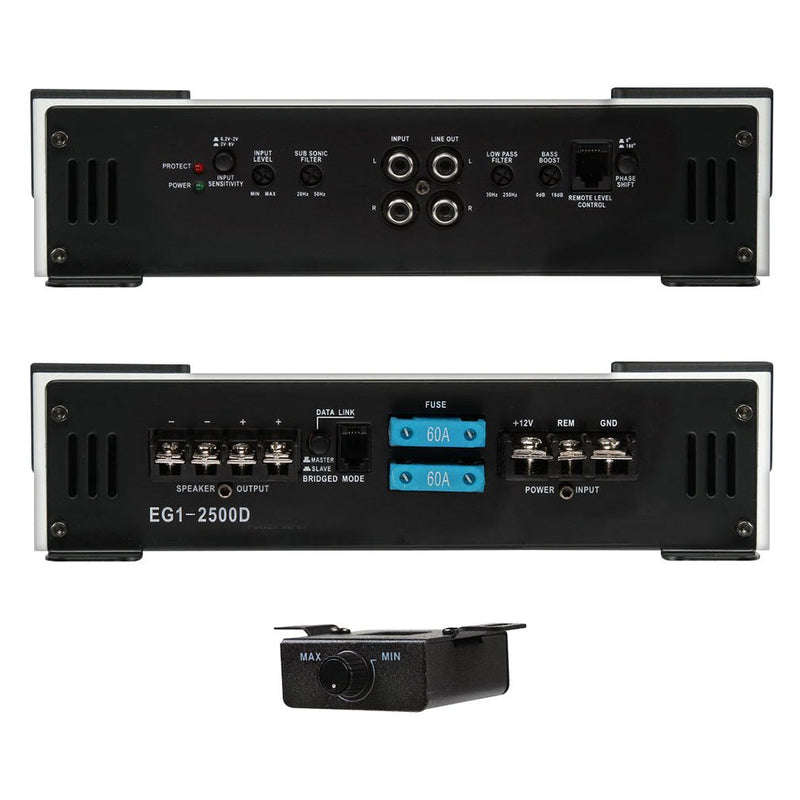 Power Acoustik Edge Series 1 Ch. D Class 2500 Watts EG1-2500D