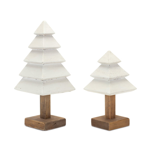 Tiered Wood Pine Tree (Set of 3)