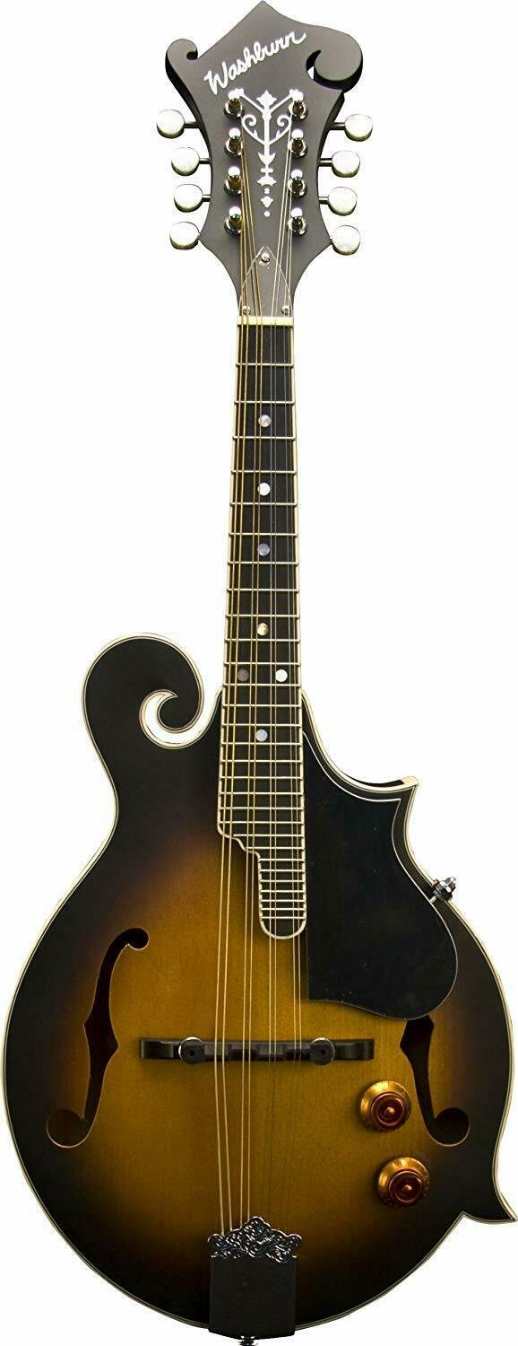 Washburn M3EK F-Style Mandolin Kit with Pickup & Gig Bag - Sunburst