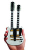 Axe Heaven Gibson Signature Double-Neck Mini Guitar Replica - White - GG-224