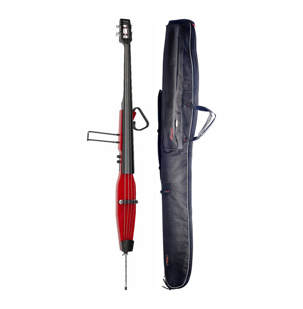 Stagg 3/4 Electric Double Bass with Gigbag - Transparent Red - EDB-3/4 TR