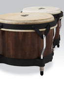 Latin Percussion Matador M201-WB Whiskey Barrel Bongo Set with Black Hardware