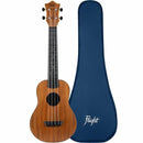 Flight Concert Travel Ukulele w/ Gig Bag - Natural - TUC-55 Acacia - New Open Box