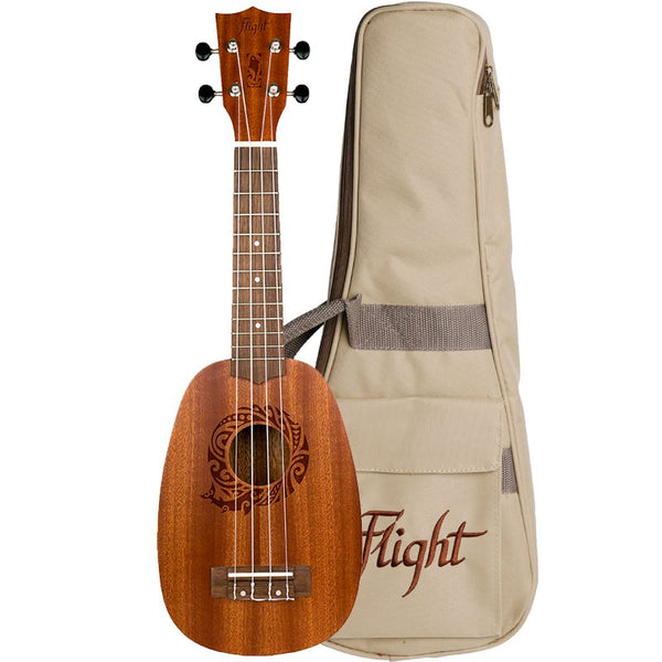 Flight Pineapple Soprano Ukulele w/ Gig Bag - Engraved - NUP310 Pineapple