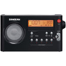 Sangean AM/FM Digital Rechargeable Compact Portable Clock Radio - PR-D7BK