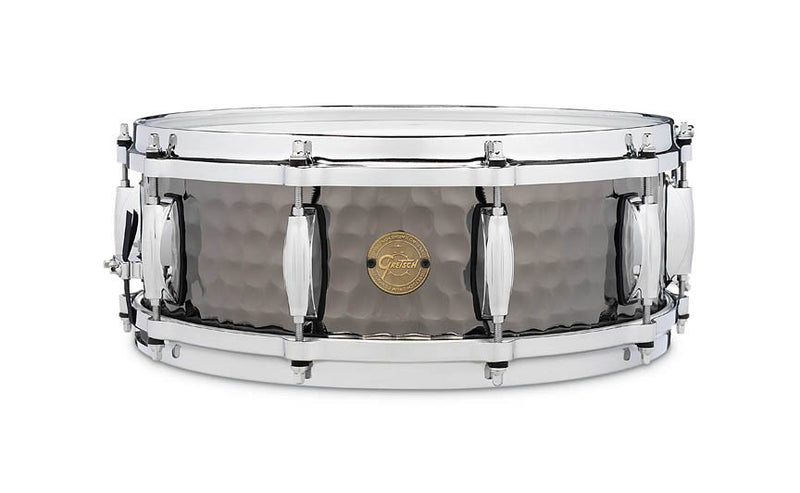 Gretsch Hammered Black Steel 5x14 Snare Drum - S1-0514-BSH