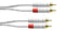 Cordial 3' Unbalanced Twin - RCA to RCA - White - CFU0.9CC-SNOW