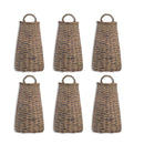 Woven Willow Wall Basket (Set of 6)