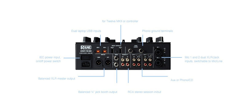 Rane Seventy-Two MKII Premium 2-channel DJ Scratch Mixer - SEVENTYTWOMKII