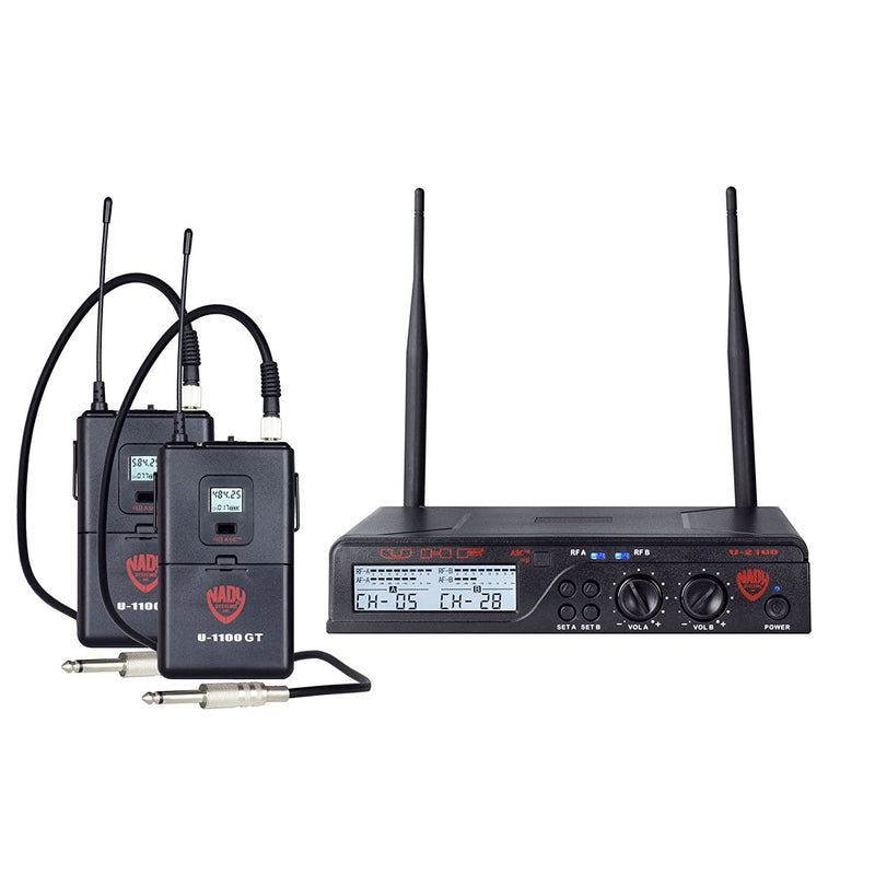 Nady Dual GT 200-Channel UHF Wireless Instrument/Guitar System - U-2100 GT