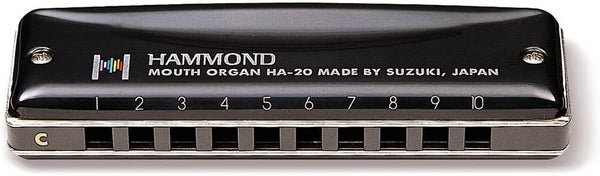 Suzuki Promaster Hammond 10-Hole Diatonic Harmonica - Key of F Low - HA-20-G-U