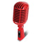 Pyle Pro PDMICR42R Classic Retro Vintage-Style Dynamic Vocal Microphone (Red)