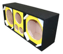 DeeJay LED Car Speaker Enclosure Two 10" Woofers w/ 2 Tweeters & 1 Horn - Yellow