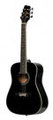 Stagg Acoustic Guitar Dreadnought Black 3/4 Left Handed - SA20D 3/4 LH-BK