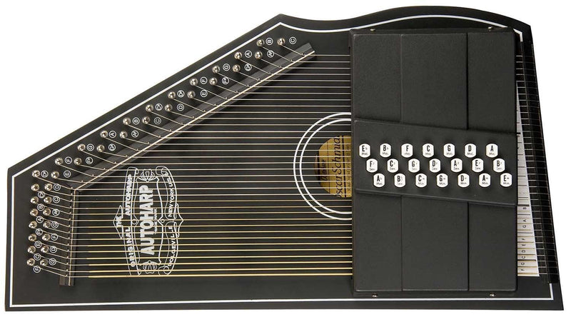 Oscar Schmidt 21 Chord Electric Autoharp - Black - OS73CE