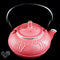 Japanese Tetsubin Cast Iron Teapot 50 oz / 1.5 L Burgundy Bamboo w/ Infuser